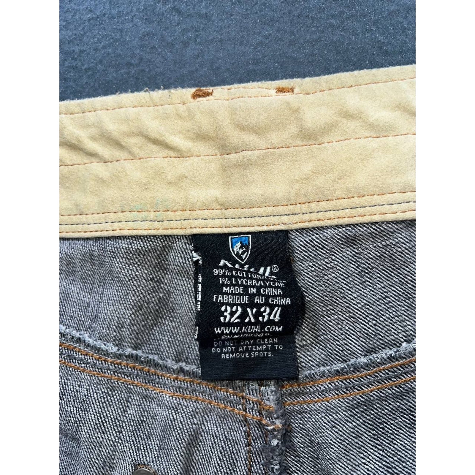 Kuhl Gray Vintage Patina Dye Jeans Y2k Straight Fit Men’s Size 32x34 A009904 — image 6 of 8